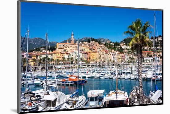 Old Town and Marina, Menton, Cote D'Azur, French Riviera, Provence, France, Mediterranean, Europe-Peter Groenendijk-Mounted Photographic Print