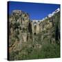 Old Town and Puente Nuevo, Ronda, Andalucia, Spain, Europe-Stuart Black-Stretched Canvas