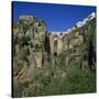 Old Town and Puente Nuevo, Ronda, Andalucia, Spain, Europe-Stuart Black-Stretched Canvas