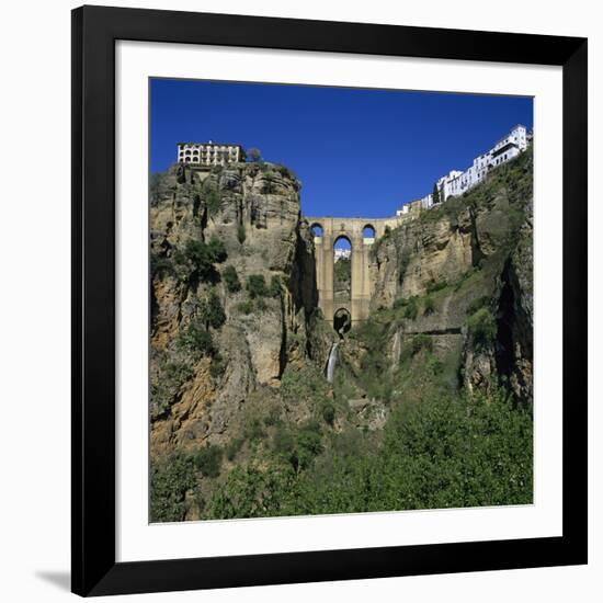 Old Town and Puente Nuevo, Ronda, Andalucia, Spain, Europe-Stuart Black-Framed Premium Photographic Print