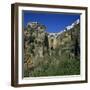 Old Town and Puente Nuevo, Ronda, Andalucia, Spain, Europe-Stuart Black-Framed Photographic Print