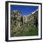 Old Town and Puente Nuevo, Ronda, Andalucia, Spain, Europe-Stuart Black-Framed Photographic Print