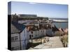 Old Town and River Esk Harbour from Steps on East Cliff, Whitby, North Yorkshire-Pearl Bucknall-Stretched Canvas