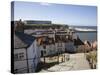 Old Town and River Esk Harbour from Steps on East Cliff, Whitby, North Yorkshire-Pearl Bucknall-Stretched Canvas