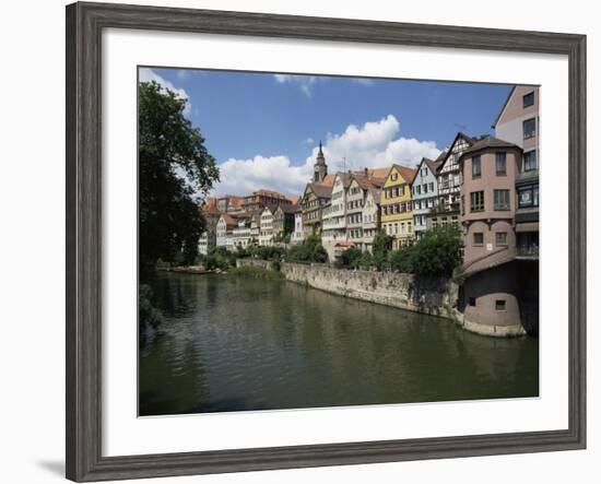 Old Town and River Neckar, Tubingen, Baden-Wurttemberg, Germany-Hans Peter Merten-Framed Photographic Print