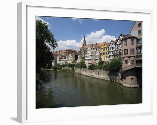 Old Town and River Neckar, Tubingen, Baden-Wurttemberg, Germany-Hans Peter Merten-Framed Photographic Print