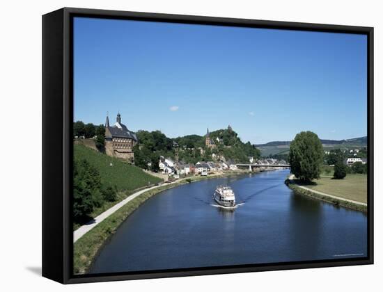 Old Town and River Saar, Saarburg, Rheinland-Pfalz (Rhineland Palatinate), Germany-Hans Peter Merten-Framed Stretched Canvas