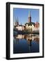 Old Town and River Trave at Lubeck, Schleswig-Holstein, Germany-Peter Adams-Framed Photographic Print