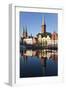 Old Town and River Trave at Lubeck, Schleswig-Holstein, Germany-Peter Adams-Framed Photographic Print