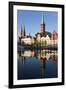 Old Town and River Trave at Lubeck, Schleswig-Holstein, Germany-Peter Adams-Framed Photographic Print