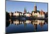 Old Town and River Trave at Lubeck, Schleswig-Holstein, Germany-Peter Adams-Mounted Photographic Print