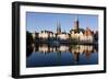 Old Town and River Trave at Lubeck, Schleswig-Holstein, Germany-Peter Adams-Framed Photographic Print