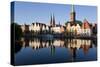 Old Town and River Trave at Lubeck, Schleswig-Holstein, Germany-Peter Adams-Stretched Canvas