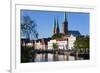 Old Town and River Trave at Lubeck, Schleswig-Holstein, Germany-Peter Adams-Framed Photographic Print