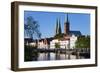 Old Town and River Trave at Lubeck, Schleswig-Holstein, Germany-Peter Adams-Framed Photographic Print