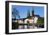 Old Town and River Trave at Lubeck, Schleswig-Holstein, Germany-Peter Adams-Framed Photographic Print