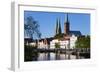 Old Town and River Trave at Lubeck, Schleswig-Holstein, Germany-Peter Adams-Framed Photographic Print