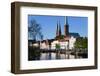 Old Town and River Trave at Lubeck, Schleswig-Holstein, Germany-Peter Adams-Framed Photographic Print