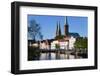 Old Town and River Trave at Lubeck, Schleswig-Holstein, Germany-Peter Adams-Framed Photographic Print