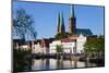 Old Town and River Trave at Lubeck, Schleswig-Holstein, Germany-Peter Adams-Mounted Photographic Print