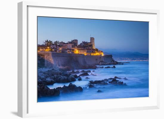 Old Town and Sea Wall in Antibes, Alpes-Maritimes, Provence-Alpes-Cote D'Azur-Jon Arnold-Framed Photographic Print