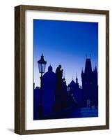 Old Town and Tower, Charles Bridge, Cent Bohemia-Walter Bibikow-Framed Photographic Print
