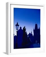 Old Town and Tower, Charles Bridge, Cent Bohemia-Walter Bibikow-Framed Photographic Print