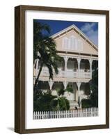 Old Town Architecture, Key West, Florida, USA-Fraser Hall-Framed Photographic Print