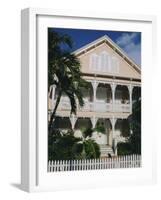 Old Town Architecture, Key West, Florida, USA-Fraser Hall-Framed Photographic Print