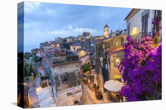 Old town at dusk, Capoliveri, Elba Island, Livorno Province, Tuscany, Italy, Europe-Roberto Moiola-Stretched Canvas