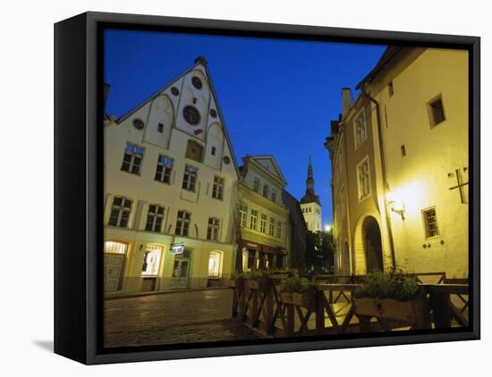 Old Town at Dusk, Unesco World Heritage Site, Tallinn, Estonia, Baltic States, Europe-Gavin Hellier-Framed Stretched Canvas