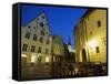 Old Town at Dusk, Unesco World Heritage Site, Tallinn, Estonia, Baltic States, Europe-Gavin Hellier-Framed Stretched Canvas