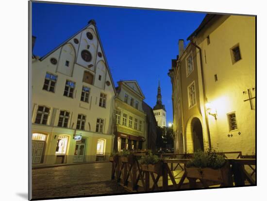 Old Town at Dusk, Unesco World Heritage Site, Tallinn, Estonia, Baltic States, Europe-Gavin Hellier-Mounted Photographic Print