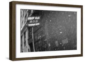 Old Town Bar Reflection B/W-null-Framed Photo