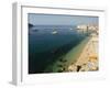 Old Town Beach and Harbour Area, Dubrovnik, Unesco World Heritage Site, Dalmatia, Croatia-Christian Kober-Framed Photographic Print