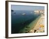 Old Town Beach and Harbour Area, Dubrovnik, Unesco World Heritage Site, Dalmatia, Croatia-Christian Kober-Framed Photographic Print