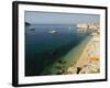 Old Town Beach and Harbour Area, Dubrovnik, Unesco World Heritage Site, Dalmatia, Croatia-Christian Kober-Framed Photographic Print