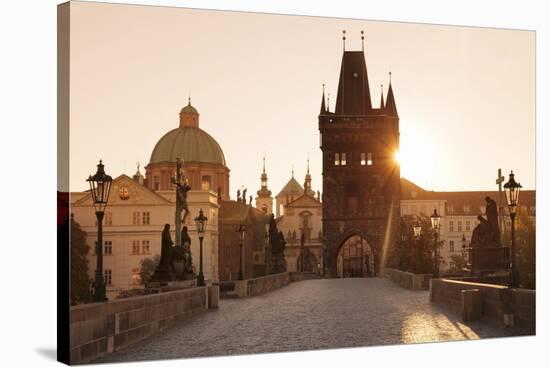 Old Town Bridge Tower and Charles Bridge at Sunrise-Markus-Stretched Canvas
