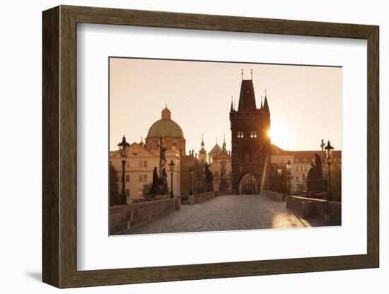 Old Town Bridge Tower and Charles Bridge at Sunrise-Markus-Framed Photographic Print