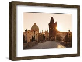 Old Town Bridge Tower and Charles Bridge at Sunrise-Markus-Framed Photographic Print