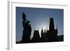 Old Town Bridge Tower and Statue on Charles Bridge-Angelo-Framed Photographic Print