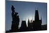 Old Town Bridge Tower and Statue on Charles Bridge-Angelo-Mounted Photographic Print