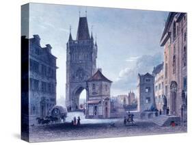 Old Town Bridge Tower, C.1840-null-Stretched Canvas