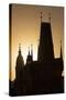 Old Town Bridge Tower in Silhouette, Prague, Czech Republic, Europe-Angelo-Stretched Canvas