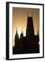 Old Town Bridge Tower in Silhouette, Prague, Czech Republic, Europe-Angelo-Framed Photographic Print