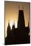 Old Town Bridge Tower in Silhouette, Prague, Czech Republic, Europe-Angelo-Mounted Photographic Print