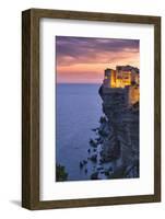 Old Town Buildings Perched on Cliff-Jon Hicks-Framed Photographic Print