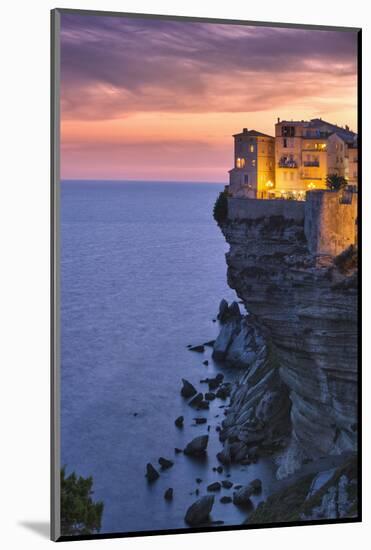 Old Town Buildings Perched on Cliff-Jon Hicks-Mounted Photographic Print