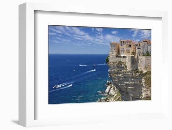 Old Town Buildings Perched on Cliffs-Jon Hicks-Framed Photographic Print