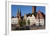 Old Town by River Trave at Lubeck, Schleswig-Holstein, Germany-Peter Adams-Framed Photographic Print